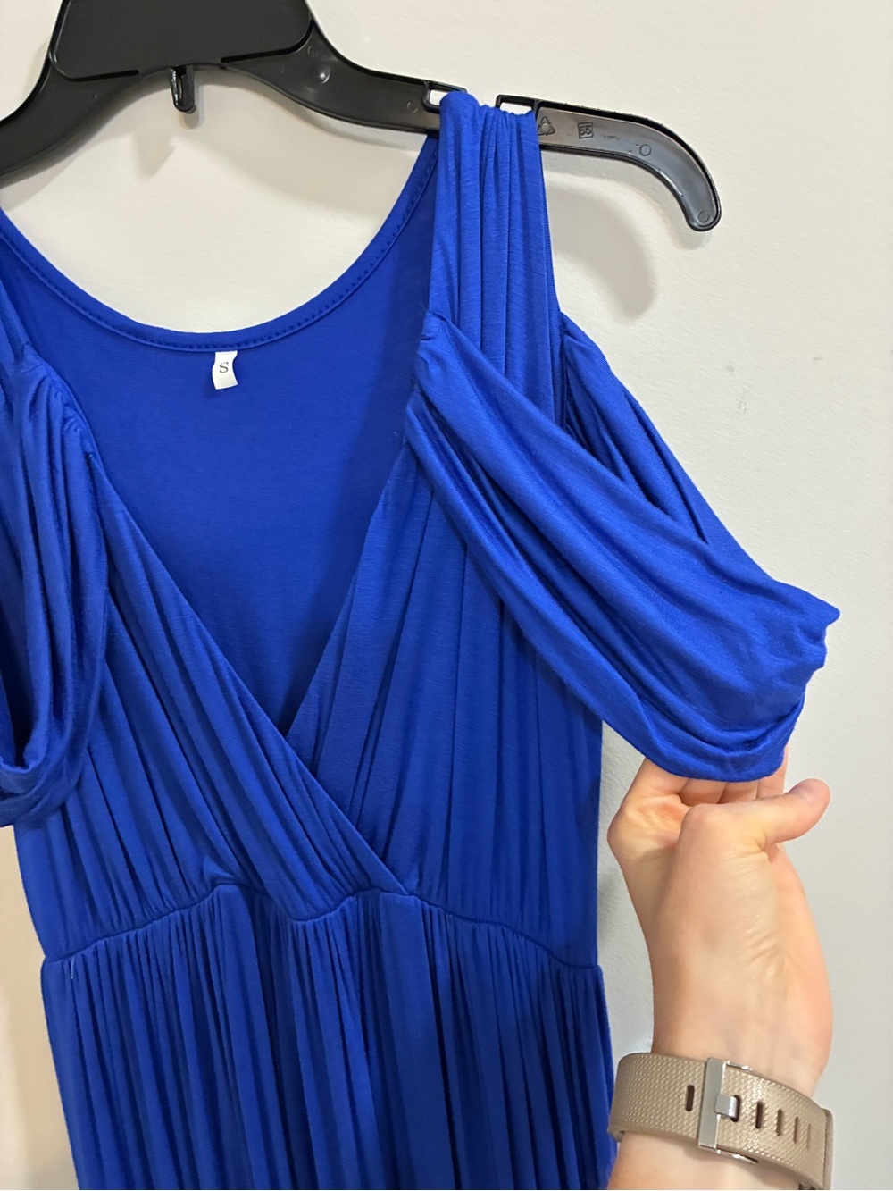 Royal Blue Maternity Maxi Dress Small - Picture 4 of 11